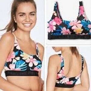 PINK Victoria's Secret Ultimate Scoop Neckline Flower Print Sports Bra | M